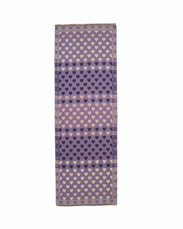 Hearts Scarf in Lavender