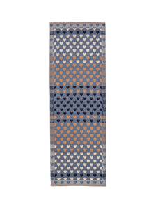 Hearts Scarf in Blue