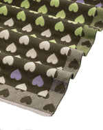 Load image into Gallery viewer, Hearts Scarf in Military Green
