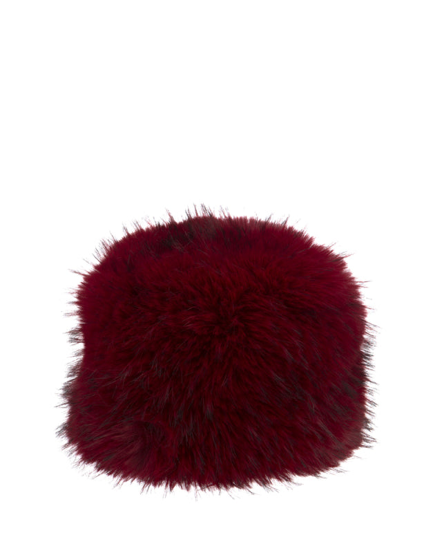 Faux Fur Russian Hat in Burgundy