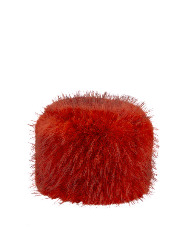 Faux Fur Russian Hat in Orange