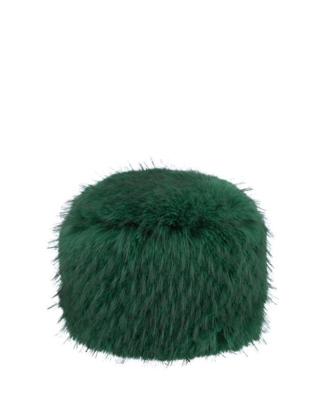 Faux Fur Russian Hat in Green