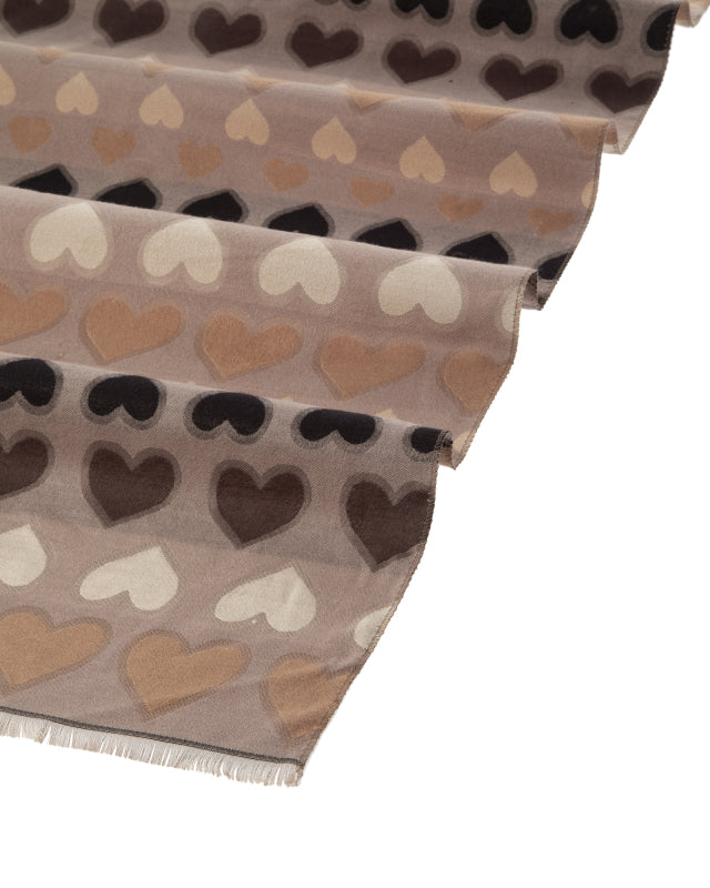 Heart Scarf in Black