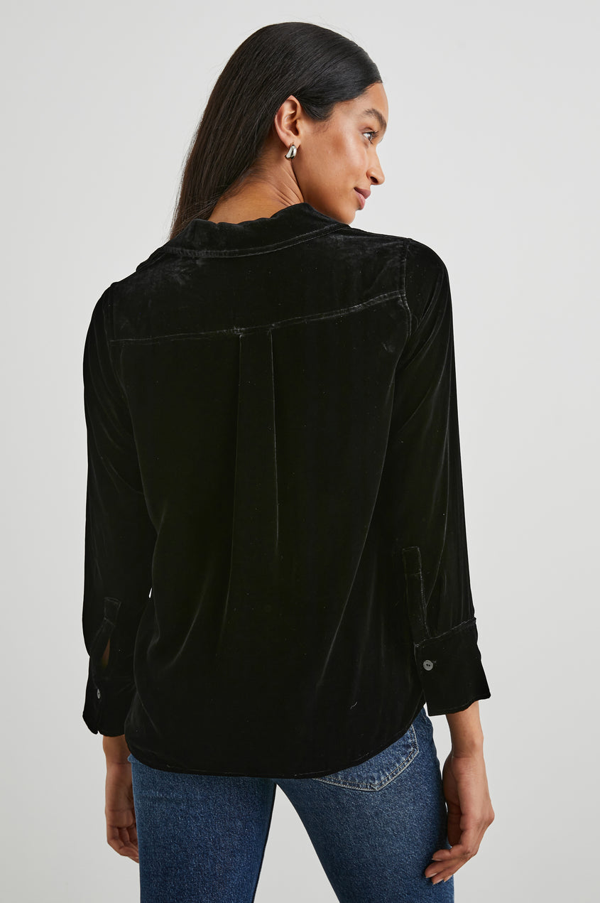 Andrea Top in Black Velvet