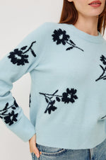 Load image into Gallery viewer, Anise Sweater in Winter Blue Floral
