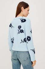Load image into Gallery viewer, Anise Sweater in Winter Blue Floral

