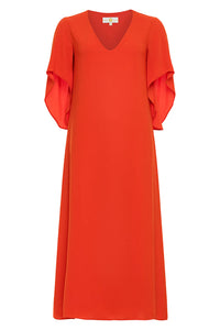 Meredith Maxi Dress in Cherry Tomato