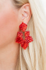 Load image into Gallery viewer, Michelle Earrings in Pearlized Red
