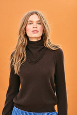 Load image into Gallery viewer, Distressed Triangle Cashmere Scarf in Pluto
