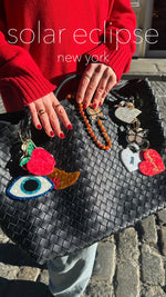 Load image into Gallery viewer, Hand-painted Dachshund Bag Charm + Keychain
