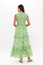 Load image into Gallery viewer, Sleeveless Smocked Maxi in Amalfi Lime
