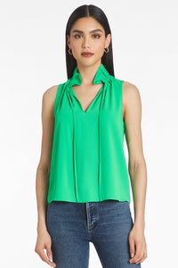 Sleeveless Vittoria Top in Grass