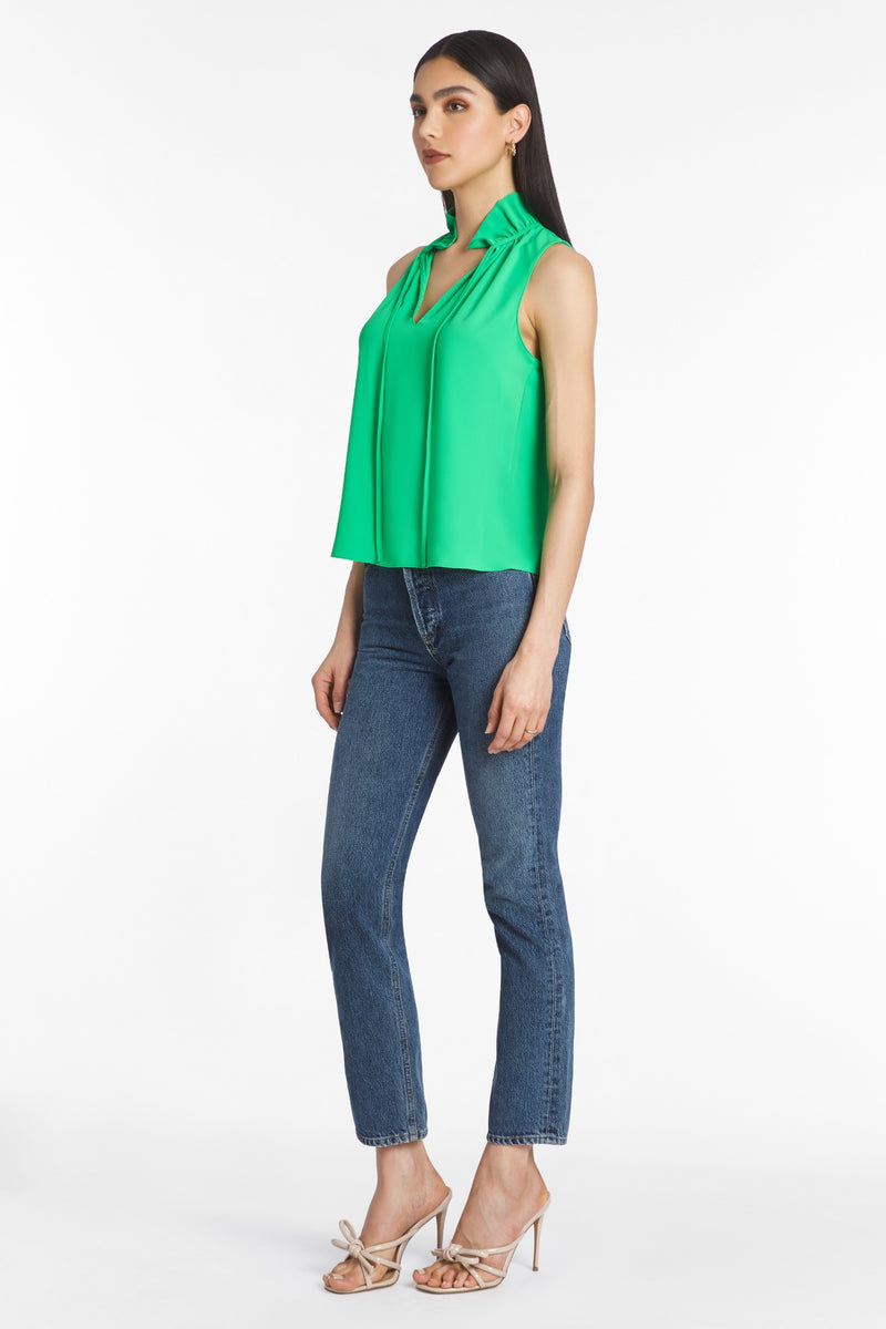 Sleeveless Vittoria Top in Grass