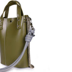 Load image into Gallery viewer, Ame Calf Leather Bag in Kaki Air
