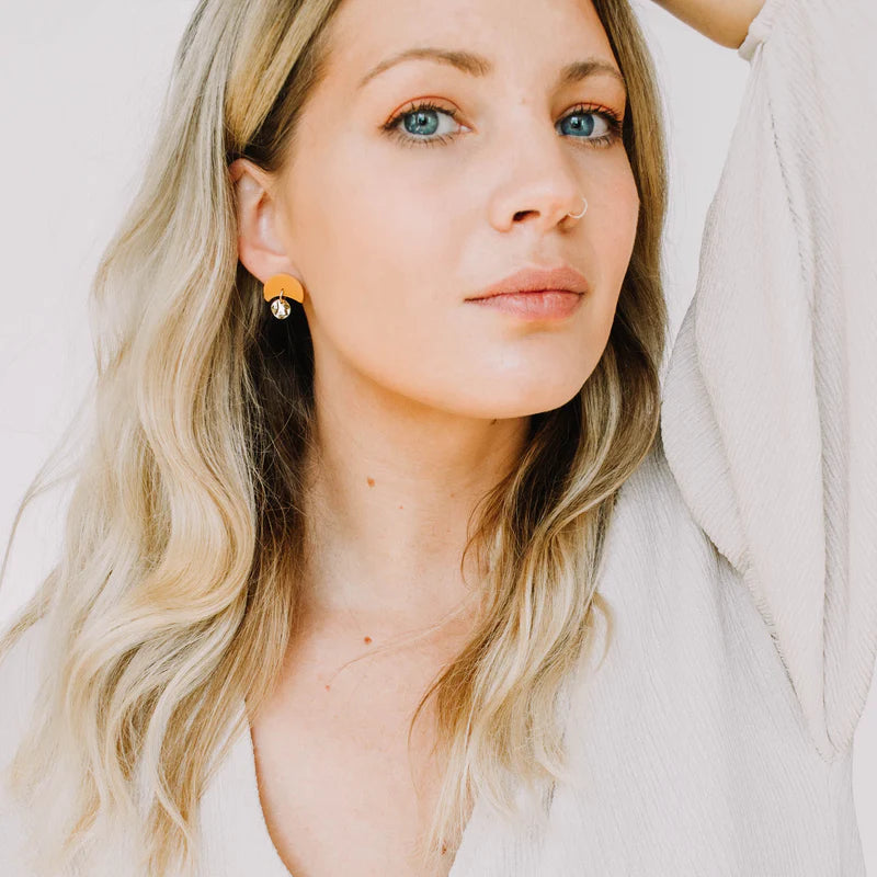 Mini Annabelle Earrings in Orange