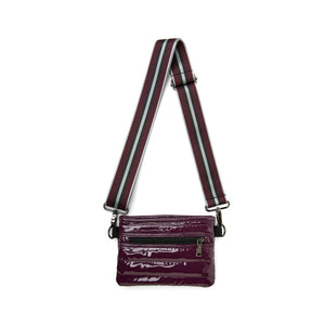 Bum Bag/Crossbody in Aubergine Patent