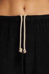 Bailey Velour Easy Sweatpant in True Black