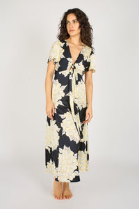 Blooming Lovely Exhale Dress in Navy/Cream
