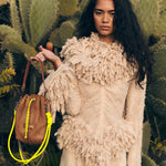 Load image into Gallery viewer, Bibi Perforated Lamb Leather Bag in Blush
