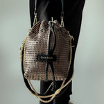Load image into Gallery viewer, Bibi Perforated Lamb Leather Bag in Lunar
