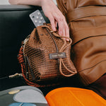 Load image into Gallery viewer, Bibi Perforated Lamb Leather Bag in Mambo

