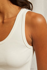 Load image into Gallery viewer, Blondie Rib Tank in Bright Ivory
