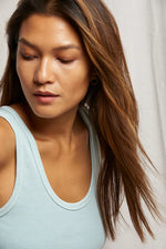 Load image into Gallery viewer, Blondie Rib Tank in Iced Aqua
