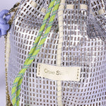 Load image into Gallery viewer, Bibi Perforated Lamb Leather Bag in Silver
