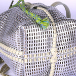Load image into Gallery viewer, Bibi Perforated Lamb Leather Bag in Silver
