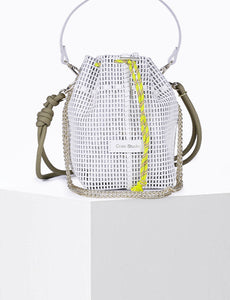 Bibi Perforated Calf Leather Bag in White