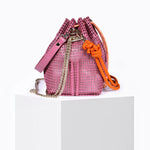 Load image into Gallery viewer, Bibi Perforated Lamb Leather Bag in Blush
