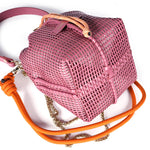Load image into Gallery viewer, Bibi Perforated Lamb Leather Bag in Blush
