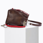 Load image into Gallery viewer, Bibi Perforated Lamb Leather Bag in Choco

