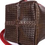 Load image into Gallery viewer, Bibi Perforated Lamb Leather Bag in Choco
