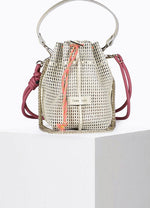 Load image into Gallery viewer, Bibi Perforated Calf Leather Bag in Cream
