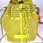 Load image into Gallery viewer, Bibi Perforated Calf Leather Bag in Yellow
