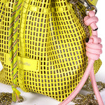 Load image into Gallery viewer, Bibi Perforated Calf Leather Bag in Yellow
