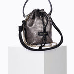 Load image into Gallery viewer, Bibi Perforated Lamb Leather Bag in Lunar
