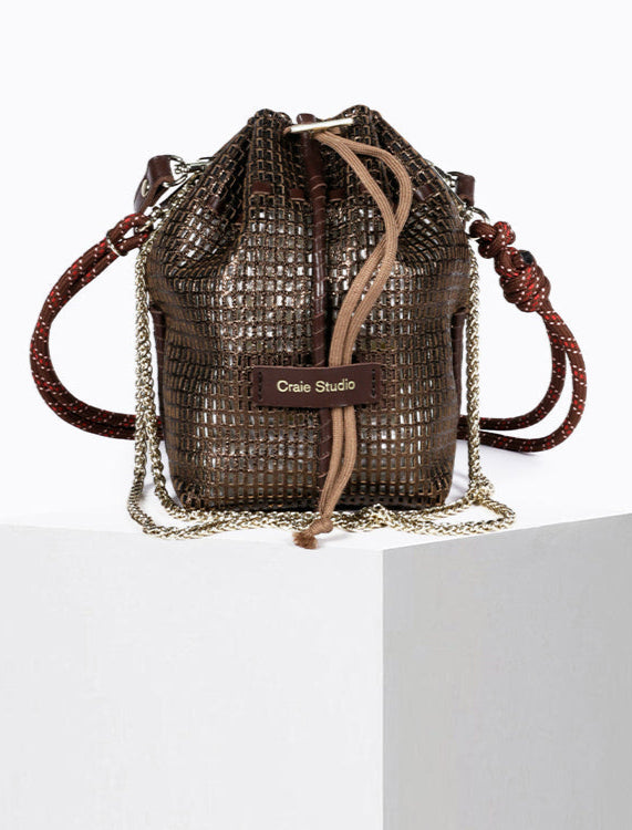 Bibi Perforated Lamb Leather Bag in Mambo