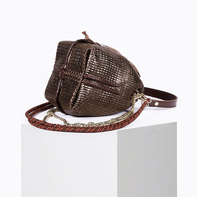 Bibi Perforated Lamb Leather Bag in Mambo
