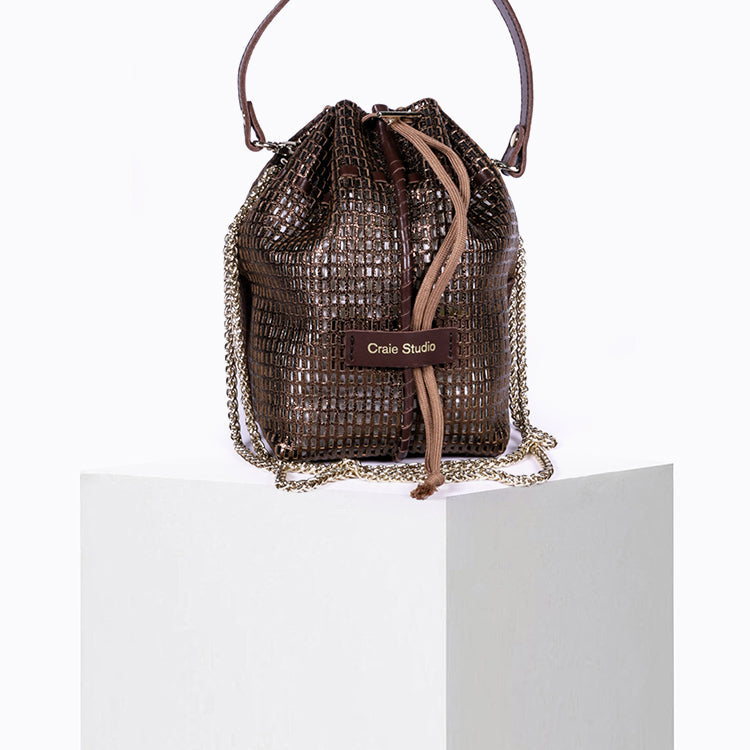 Bibi Perforated Lamb Leather Bag in Mambo
