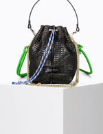 Load image into Gallery viewer, Bibi Perforated Calf Leather Bag in Black
