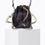 Load image into Gallery viewer, Bibi Perforated Lamb Leather Bag in Noir
