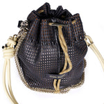Load image into Gallery viewer, Bibi Perforated Lamb Leather Bag in Noir
