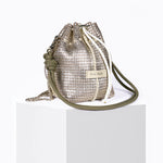 Load image into Gallery viewer, Bibi Perforated Lamb Leather Bag in Or
