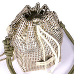 Load image into Gallery viewer, Bibi Perforated Lamb Leather Bag in Or
