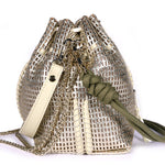 Load image into Gallery viewer, Bibi Perforated Lamb Leather Bag in Or
