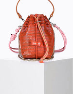Load image into Gallery viewer, Bibi Perforated Calf Leather Bag in Red

