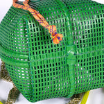 Load image into Gallery viewer, Bibi Perforated Calf Leather Bag in Green
