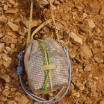 Load image into Gallery viewer, Bibi Perforated Lamb Leather Bag in Silver
